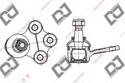 DJ PARTS db1269 -  Несущий / направляющий шарнир